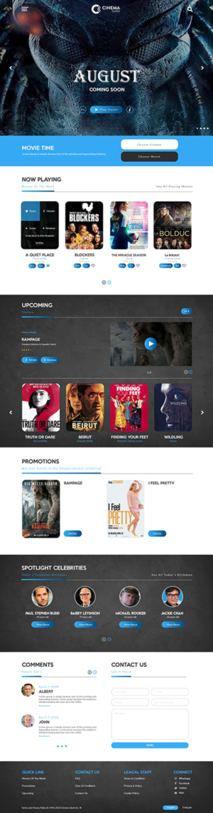 Diseño Web por bdesigner9 para Cinema Clock Inc. | Diseño: #18284961