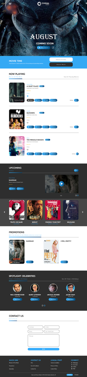 Diseño Web por bdesigner9 para Cinema Clock Inc. | Diseño: #18284963