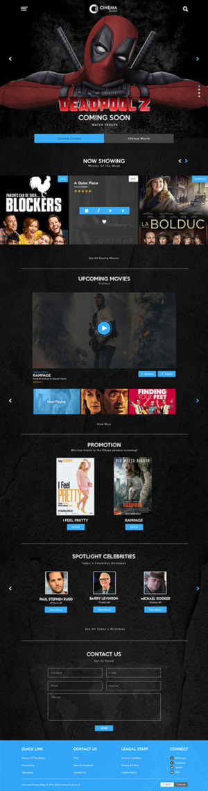 Movie Showtimes Website needs an updated new look | Diseño Web por bdesigner9