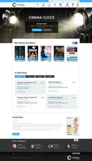 Web Design par PiXthemes pour Cinema Clock Inc. | Design : #18379771