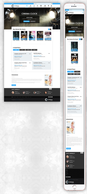 Web Design par PiXthemes pour Cinema Clock Inc. | Design : #18379772