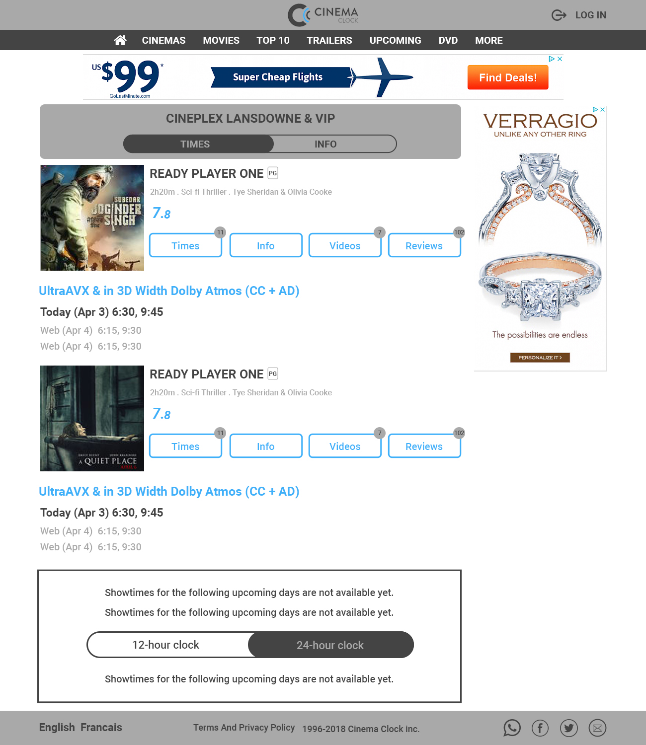 Diseño Web por kartik 3 para Cinema Clock Inc. | Diseño #18326736