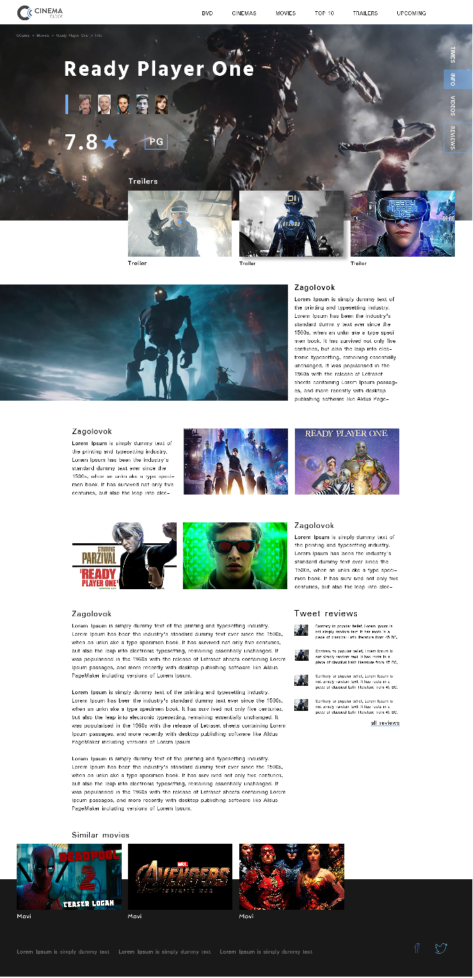 Web-Design von Alexandr Rov für Cinema Clock Inc. | Design #18346479