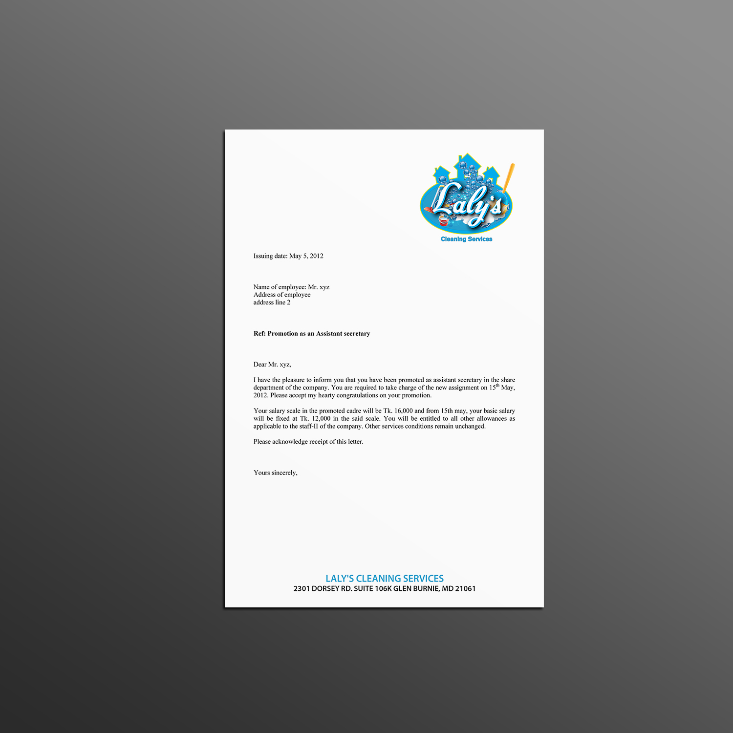 Letterhead Design by Creations Box 2015 for this project | Design #18254737