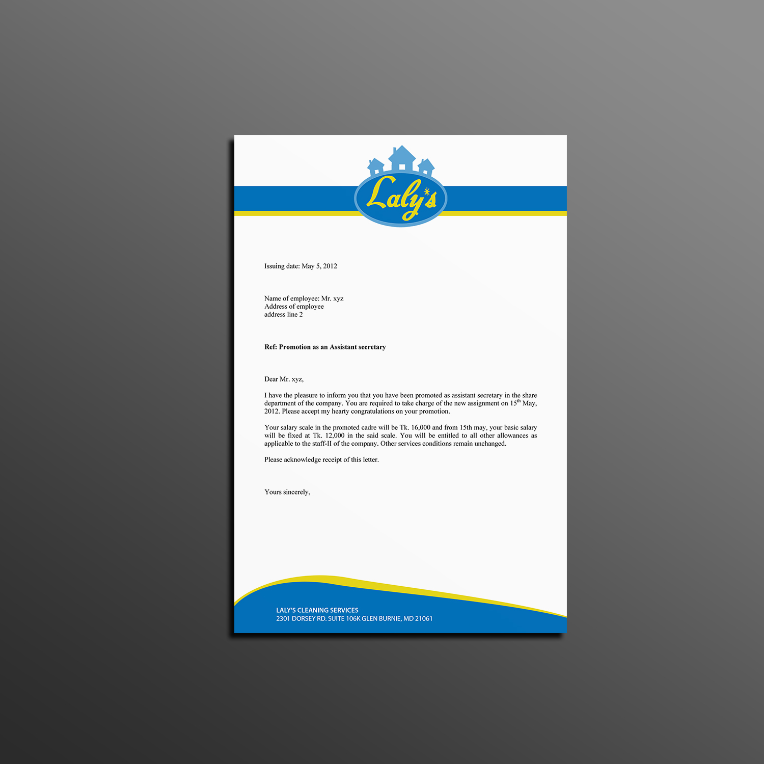 Letterhead Design by Creations Box 2015 for this project | Design #18254739
