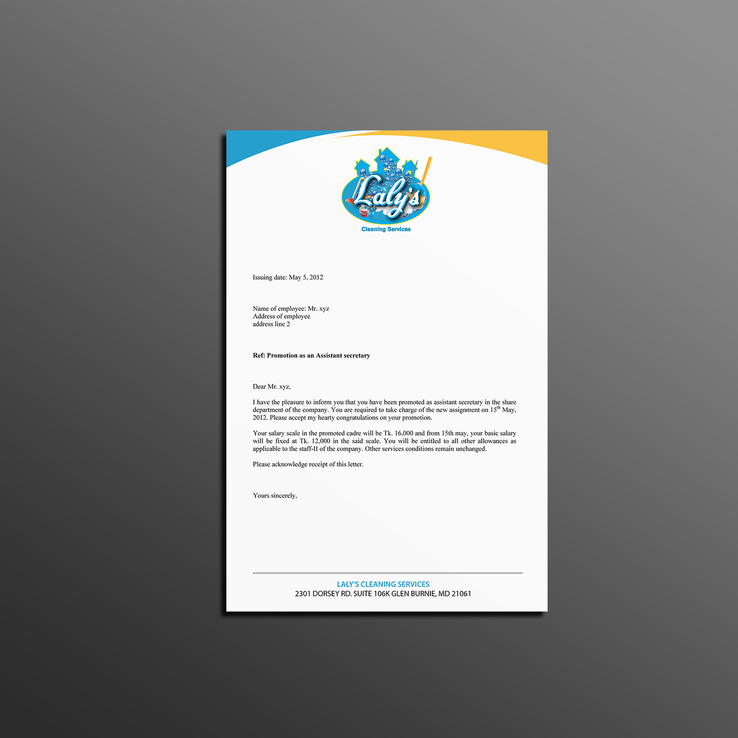 Letterhead Design by Creations Box 2015 for this project | Design #18254740