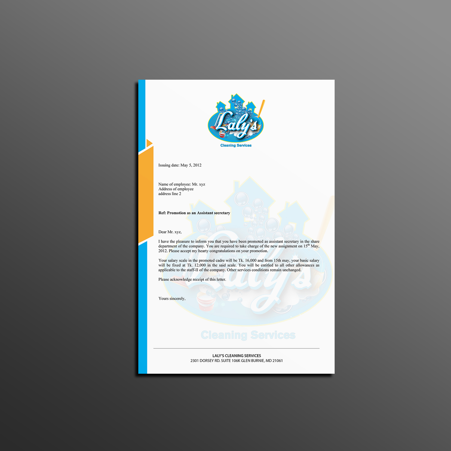Letterhead Design by Creations Box 2015 for this project | Design #18254746