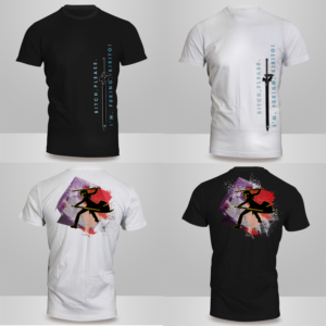 I'm Kirito T-shirt design poking fun at how OP Kirito is in Sword Art Online | Diseño de Camiseta por Kero