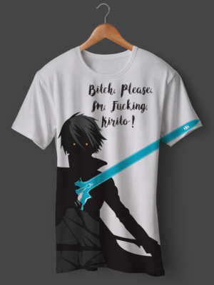 I'm Kirito T-shirt design poking fun at how OP Kirito is in Sword Art Online | Diseño de Camiseta por SAI DESIGNS