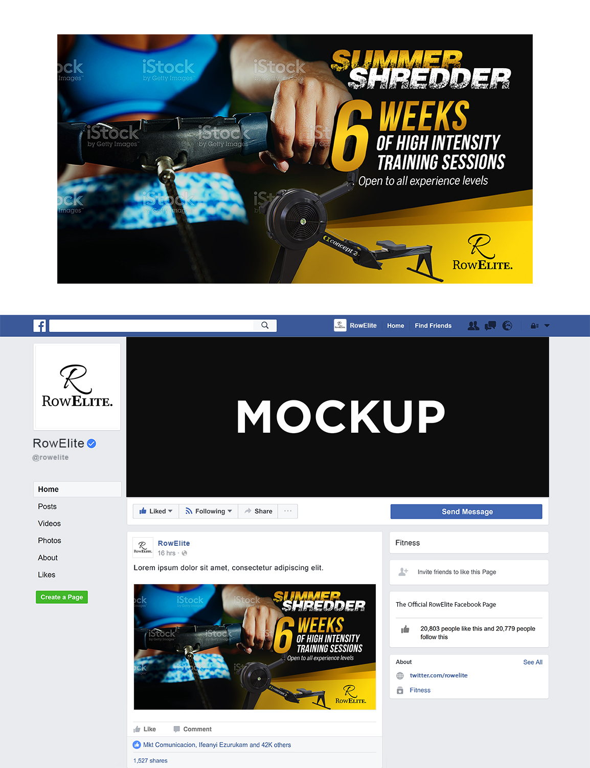 Diseño De Banner Publicitario por REN009 para RowElite | Diseño #18278638