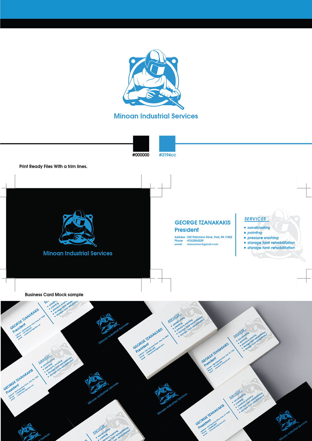 Business Card Design by Xyper_Design for Minoan Inc | Design #18275819