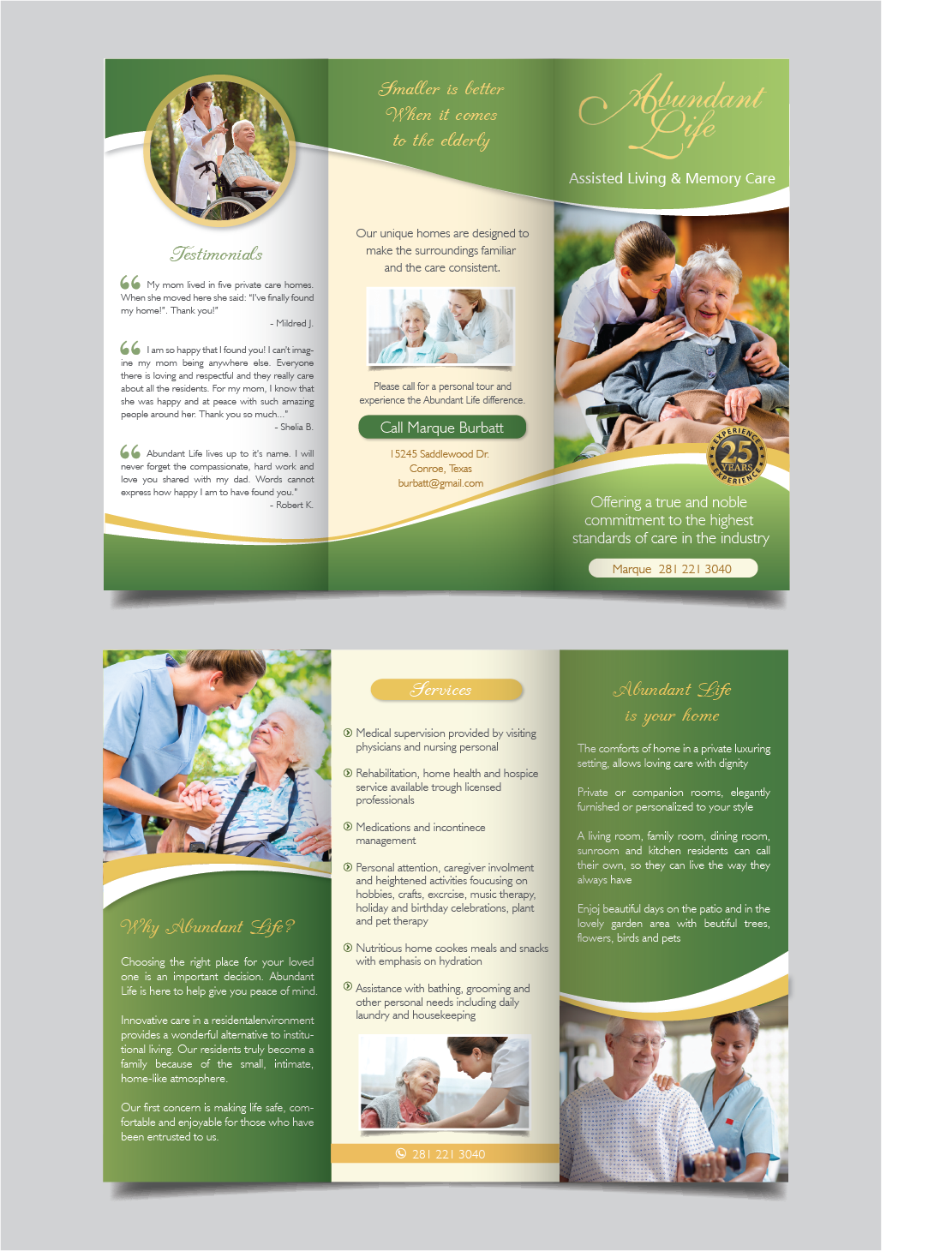 Flyer Design by alex989 for Abundant Life Assisted Living | Design #18347999