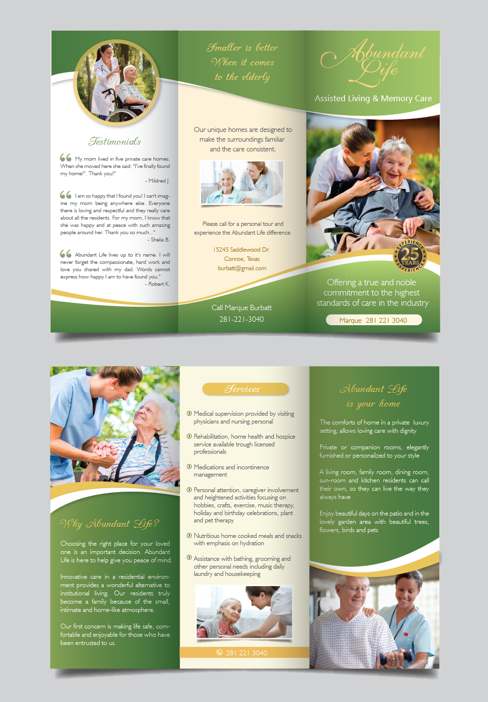 Flyer Design by alex989 for Abundant Life Assisted Living | Design #18350164
