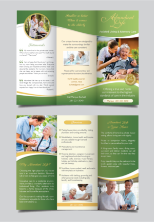 Design de Flyer par alex989 pour Abundant Life Assisted Living | Design : #18354845