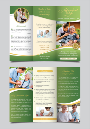 Design de Flyer par alex989 pour Abundant Life Assisted Living | Design : #18373032