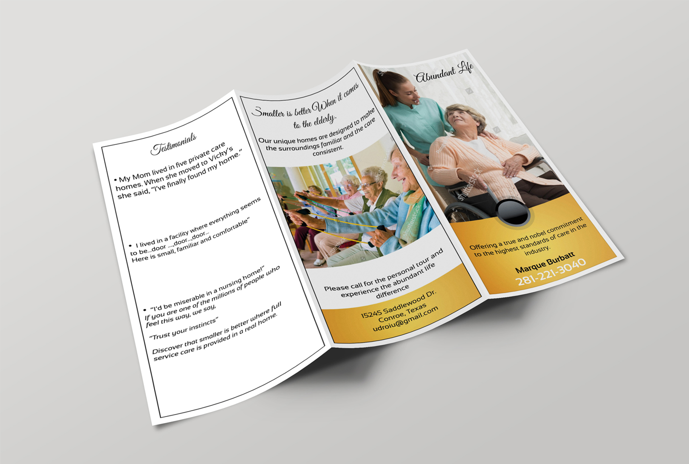 Flyer Design by imgaurav92 for Abundant Life Assisted Living | Design #18257890