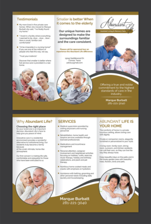 Flyer Design by Deziners Zone for Abundant Life Assisted Living | Design: #18266545
