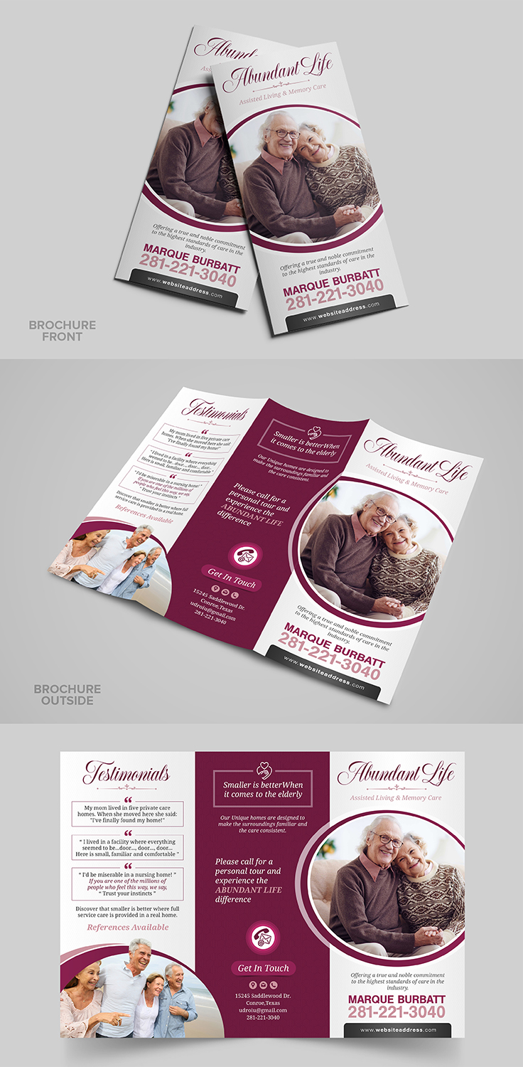 Design de Flyer par SAI DESIGNS pour Abundant Life Assisted Living | Design #18319830