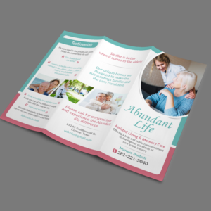 Design de Flyer par TuktukiShree pour Abundant Life Assisted Living | Design #18285899