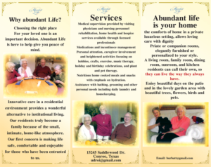 Design de Flyer par hoang lan pour Abundant Life Assisted Living | Design : #18329197