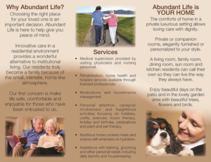 Flyer Design by turmalla for Abundant Life Assisted Living | Design: #18269074