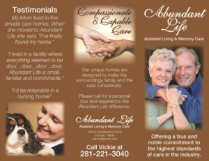 Flyer Design by turmalla for Abundant Life Assisted Living | Design: #18269075