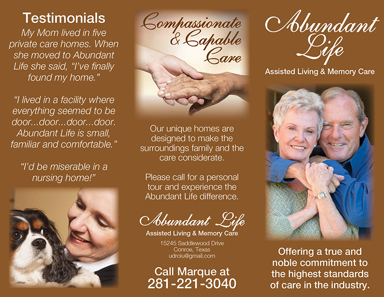Flyer Design by turmalla for Abundant Life Assisted Living | Design #18323587