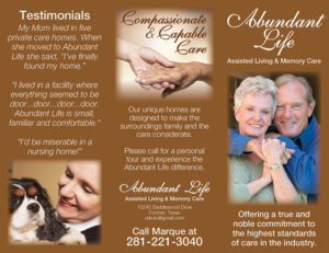 Flyer Design by turmalla for Abundant Life Assisted Living | Design: #18323587