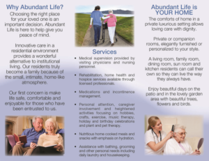 Flyer Design by turmalla for Abundant Life Assisted Living | Design: #18337867
