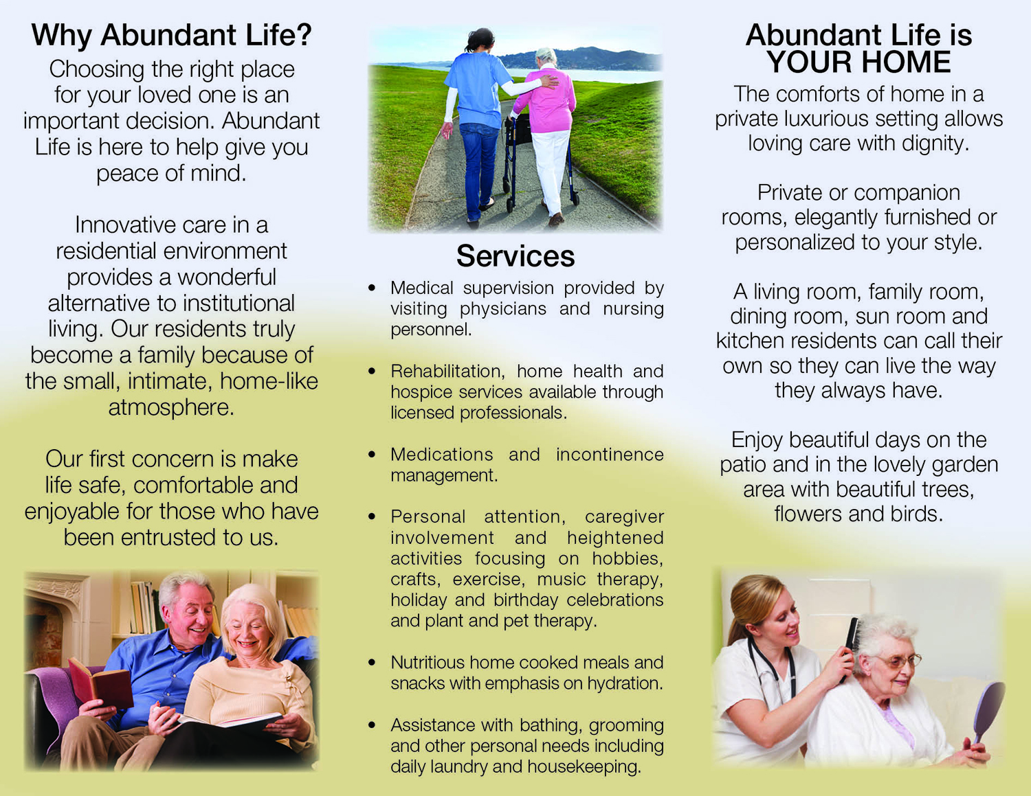 Flyer Design by turmalla for Abundant Life Assisted Living | Design #18346252