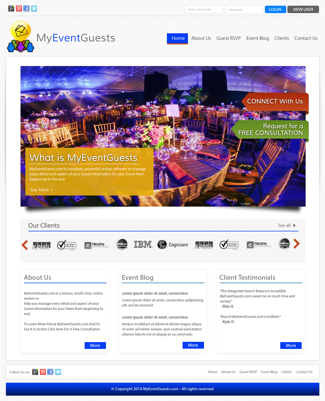 Web Design by vinita for Platinum Event Management | Design #2883856