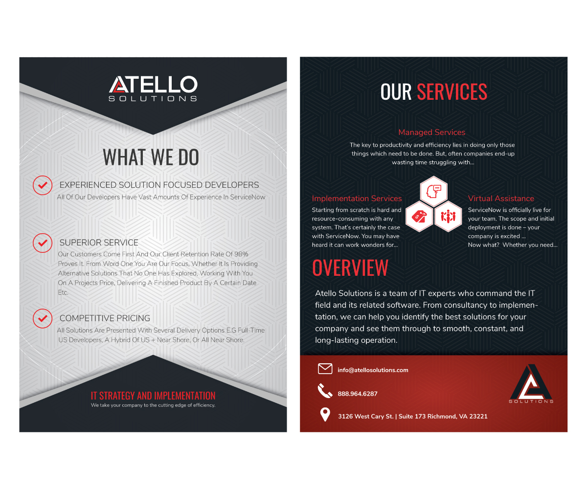 Flyer Design by Ziad .A for Atello Solutions | Design #18277852