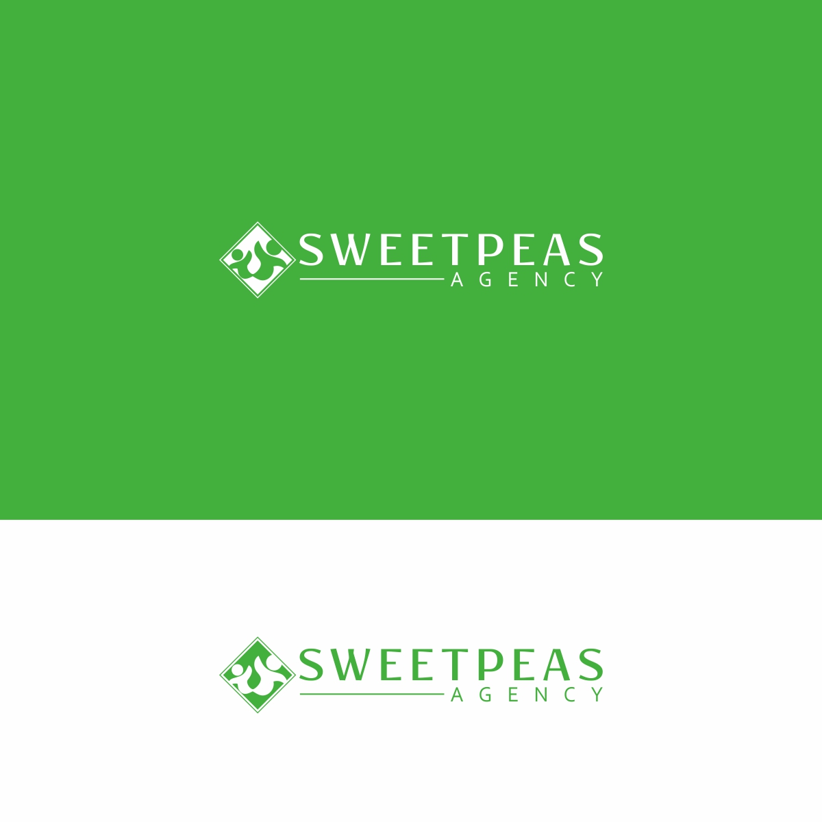 Logo Design by the kiss for Sweetpeas Agency | Design #18289568