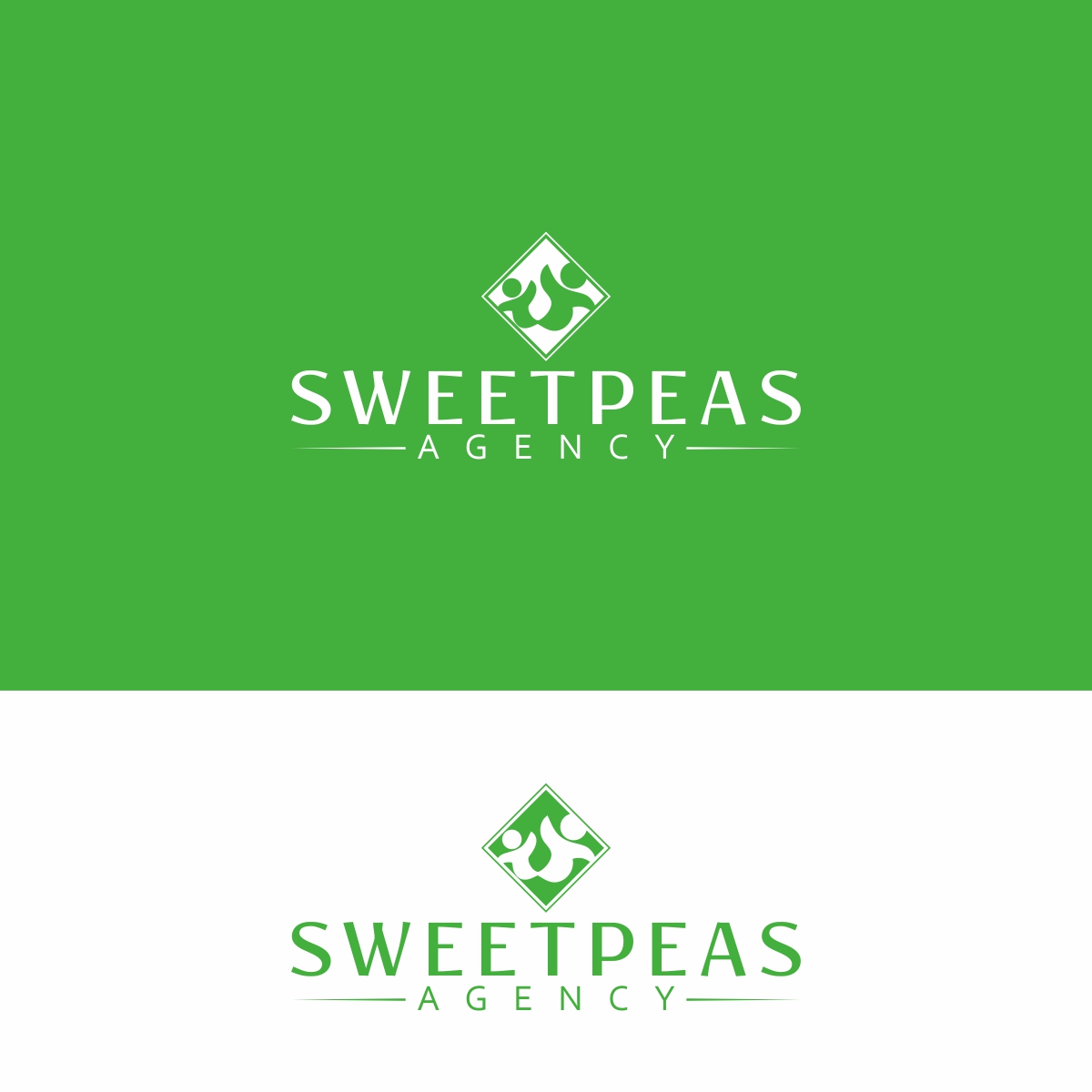 Logo Design by the kiss for Sweetpeas Agency | Design #18289569