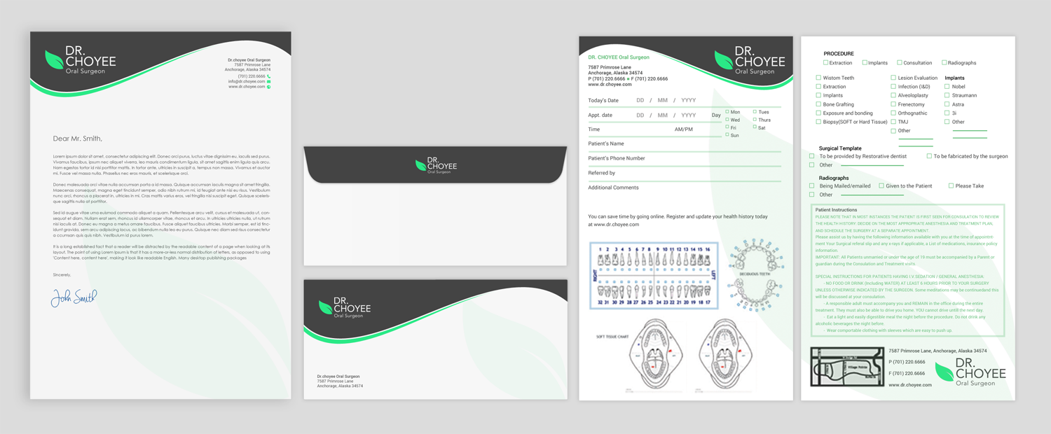Stationery Design by chandrayaan.creative for Simon K. Choyee, DDS, Inc. | Design #18300834