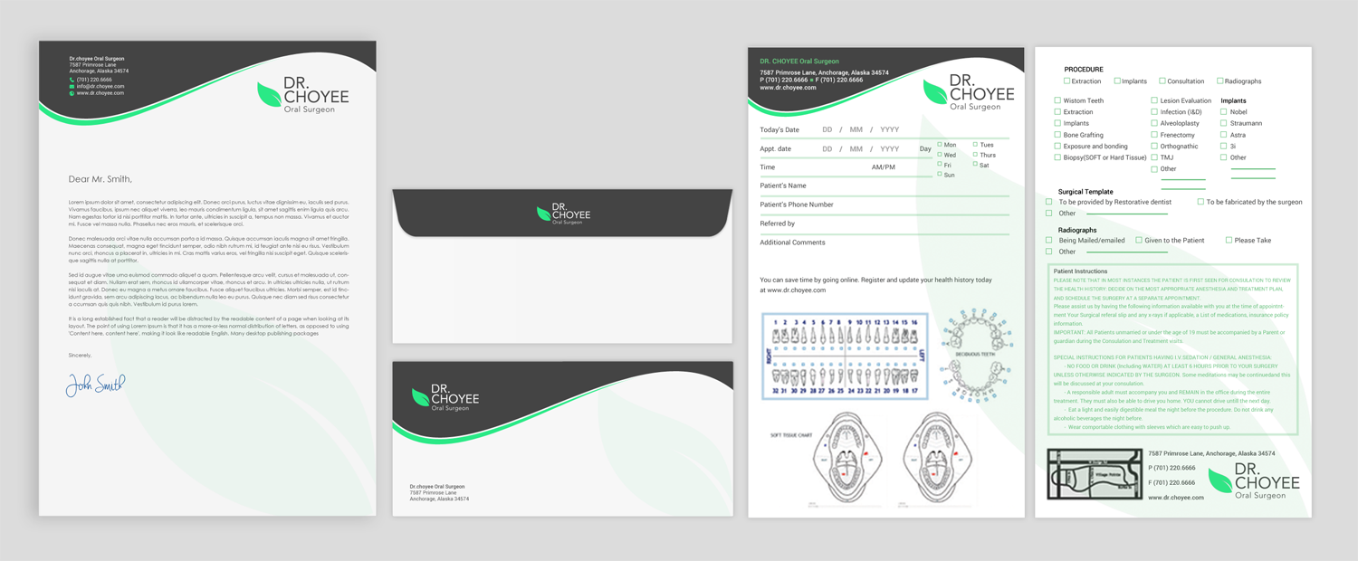 Stationery Design by chandrayaan.creative for Simon K. Choyee, DDS, Inc. | Design #18300843