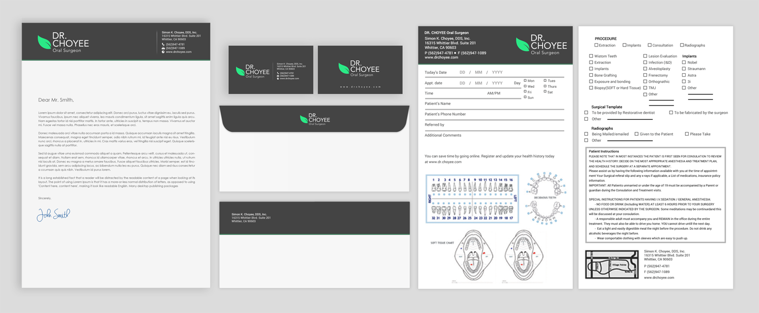 Stationery Design by chandrayaan.creative for Simon K. Choyee, DDS, Inc. | Design #18313358