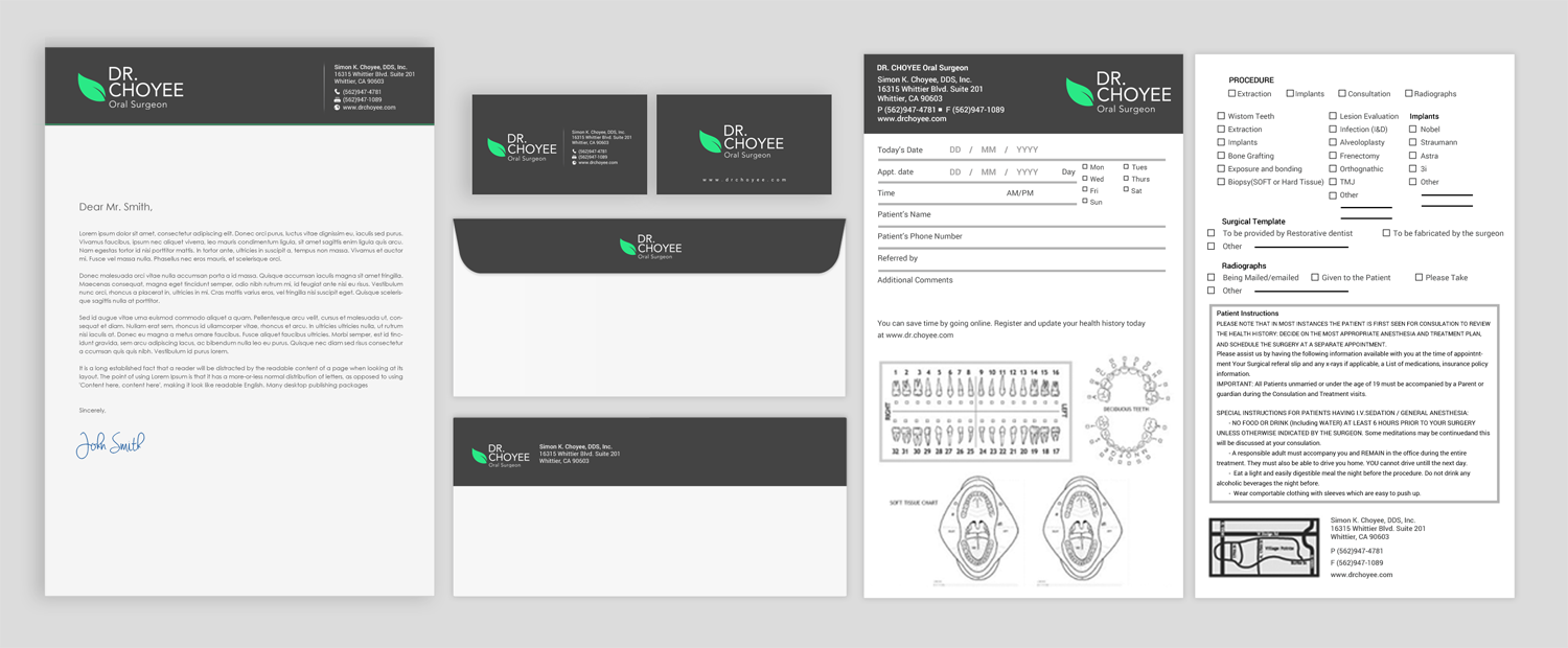 Stationery Design by chandrayaan.creative for Simon K. Choyee, DDS, Inc. | Design #18319476