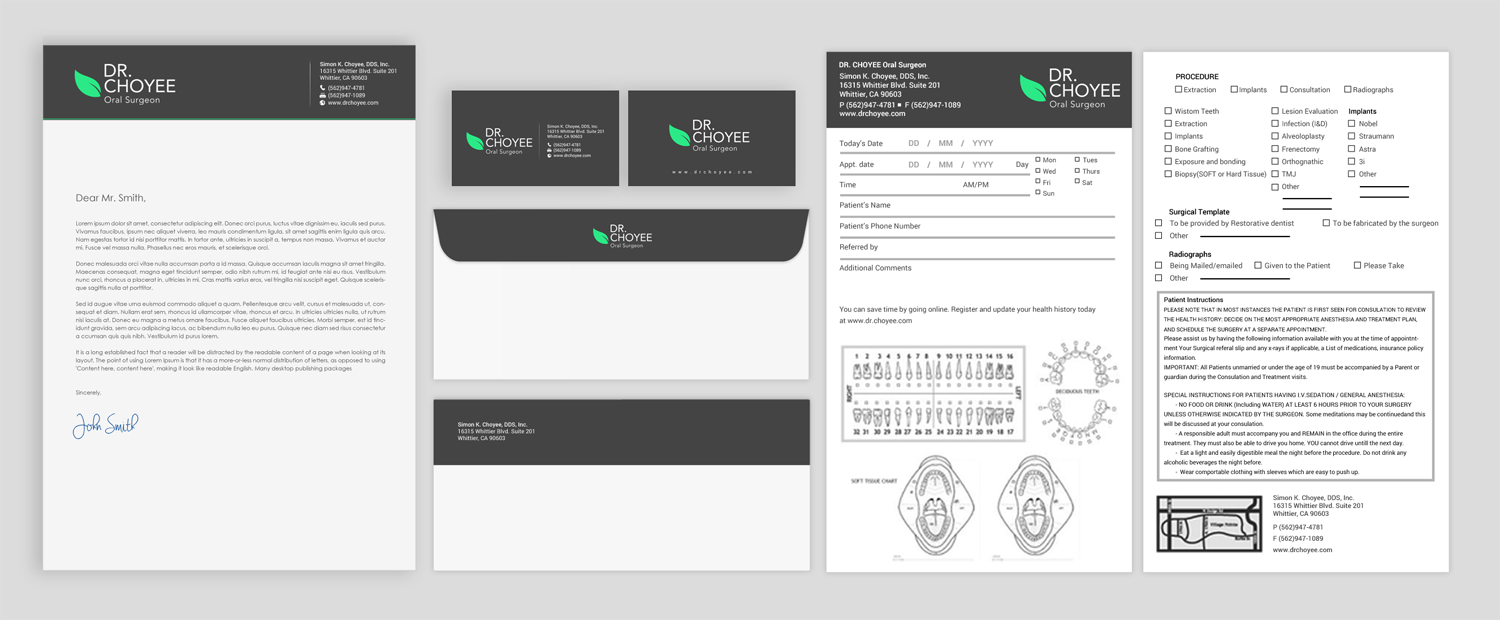 Stationery Design by chandrayaan.creative for Simon K. Choyee, DDS, Inc. | Design #18319477