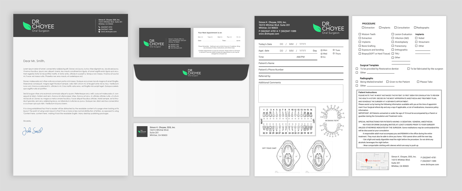 Stationery Design by chandrayaan.creative for Simon K. Choyee, DDS, Inc. | Design #18461757