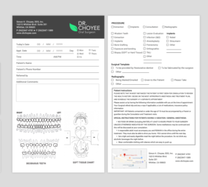 Oral Surgery Office Referral Forms and Stationary Designs | Design de Papeterie par chandrayaan.creative