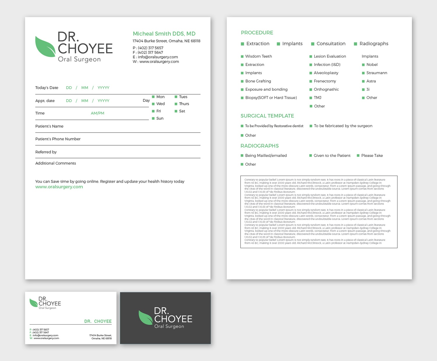 Stationery Design by Tripti Ranjan Gain for Simon K. Choyee, DDS, Inc. | Design #18298064