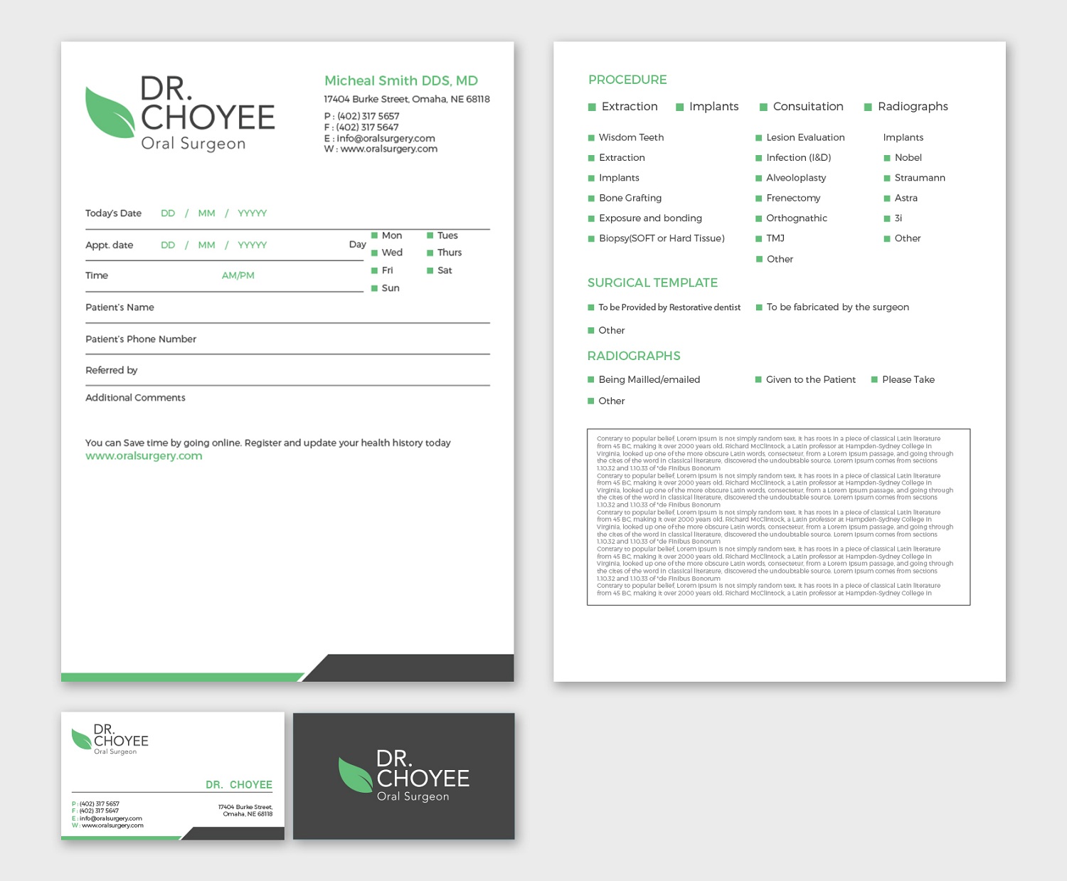 Stationery Design by Tripti Ranjan Gain for Simon K. Choyee, DDS, Inc. | Design #18298065
