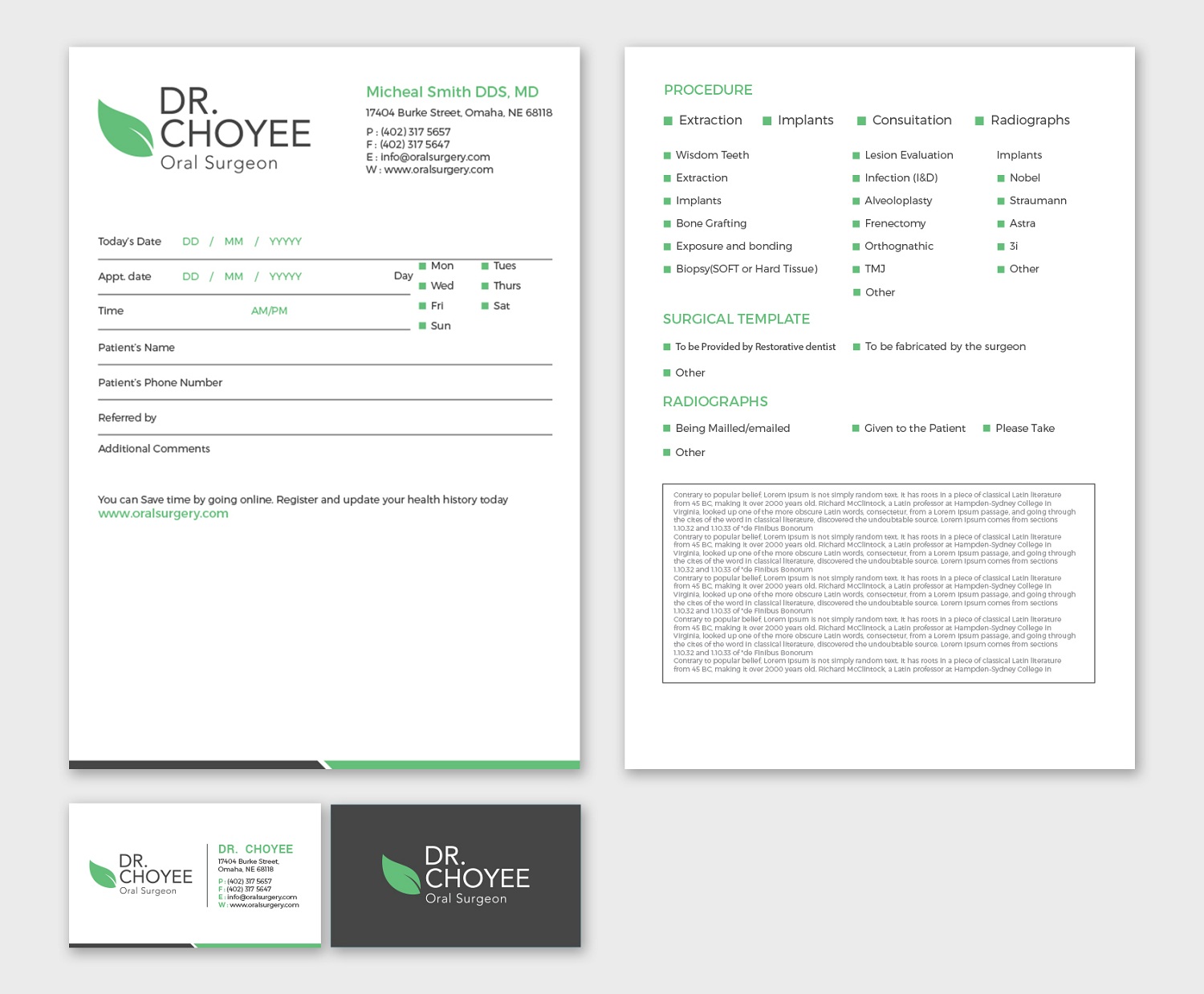 Stationery Design by Tripti Ranjan Gain for Simon K. Choyee, DDS, Inc. | Design #18298071