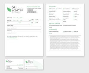 Oral Surgery Office Referral Forms and Stationary Designs | Design de Papeterie par Tripti Ranjan Gain
