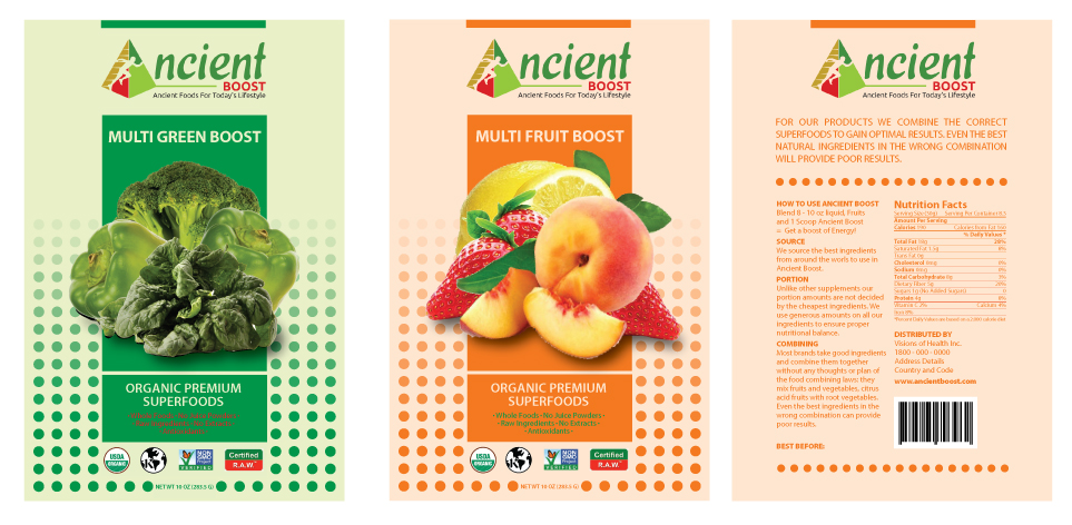 Label Design by Buechler for Visions of Health | Design #18270273