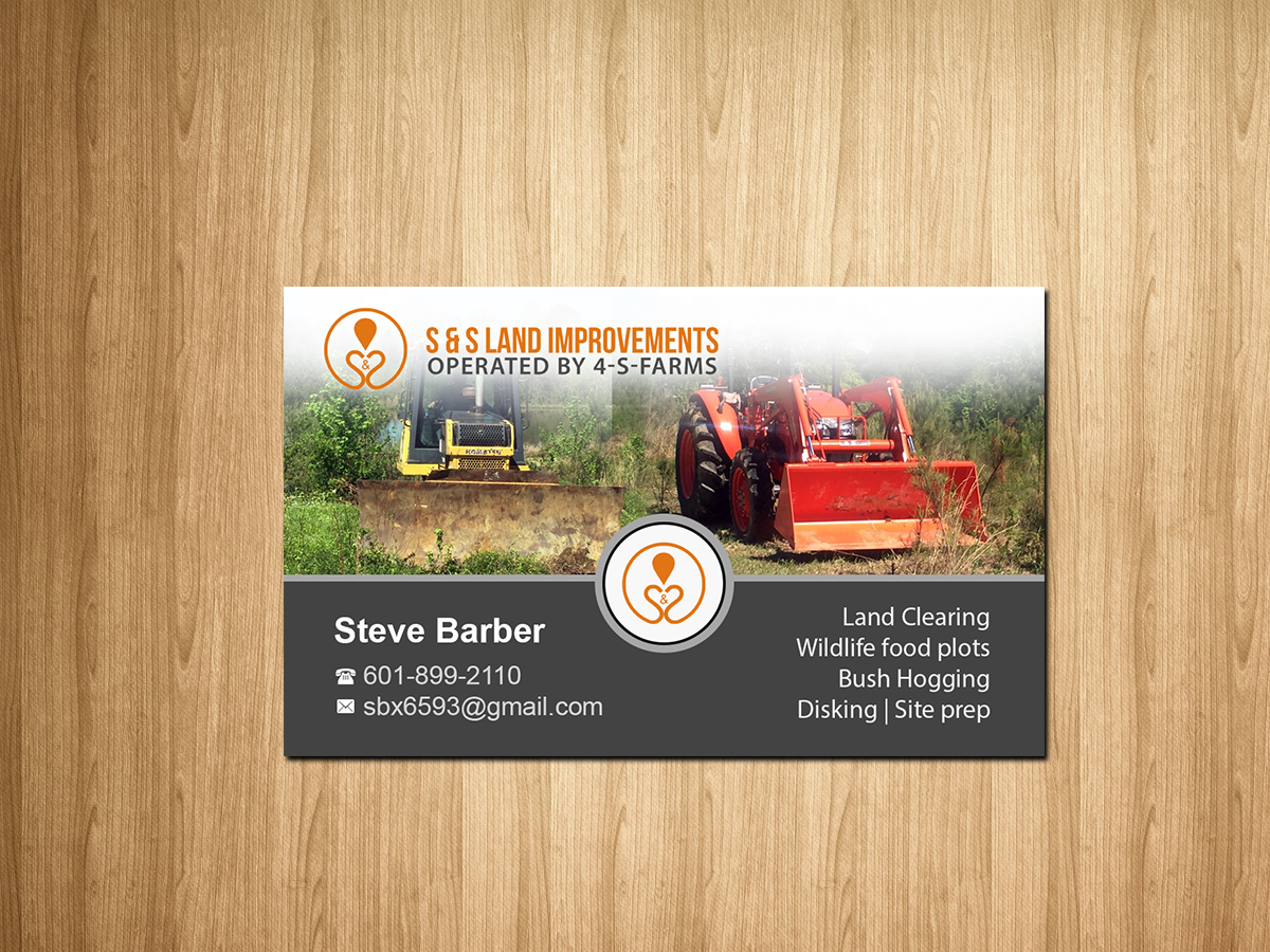 Business Card Design by Creations Box 2015 for S&S Land Improvements | Design #18310095