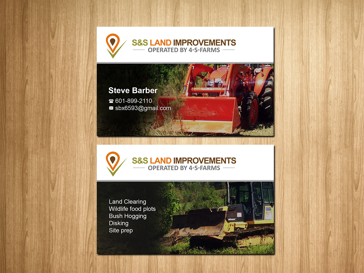 Business Card Design by Creations Box 2015 for S&S Land Improvements | Design #18310096