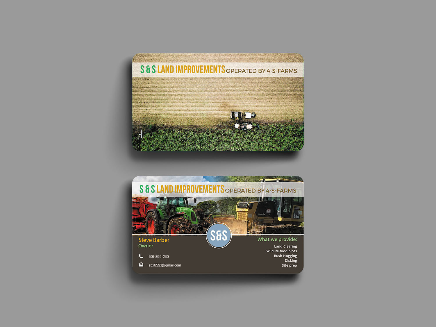 Business Card Design by Hammad mir for S&S Land Improvements | Design #18307646