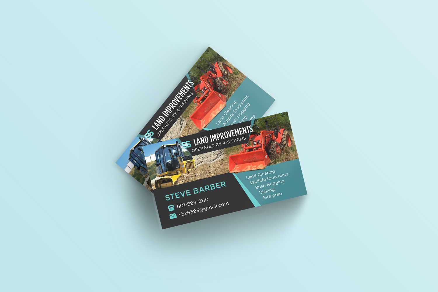 Business Card Design by REN009 for S&S Land Improvements | Design #18317441